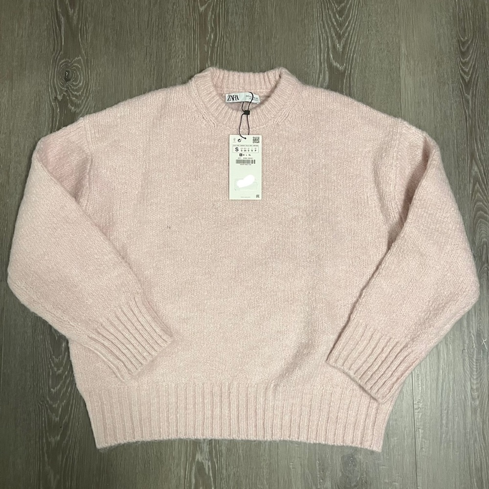 NWT zara baby light pink fluffy sweater